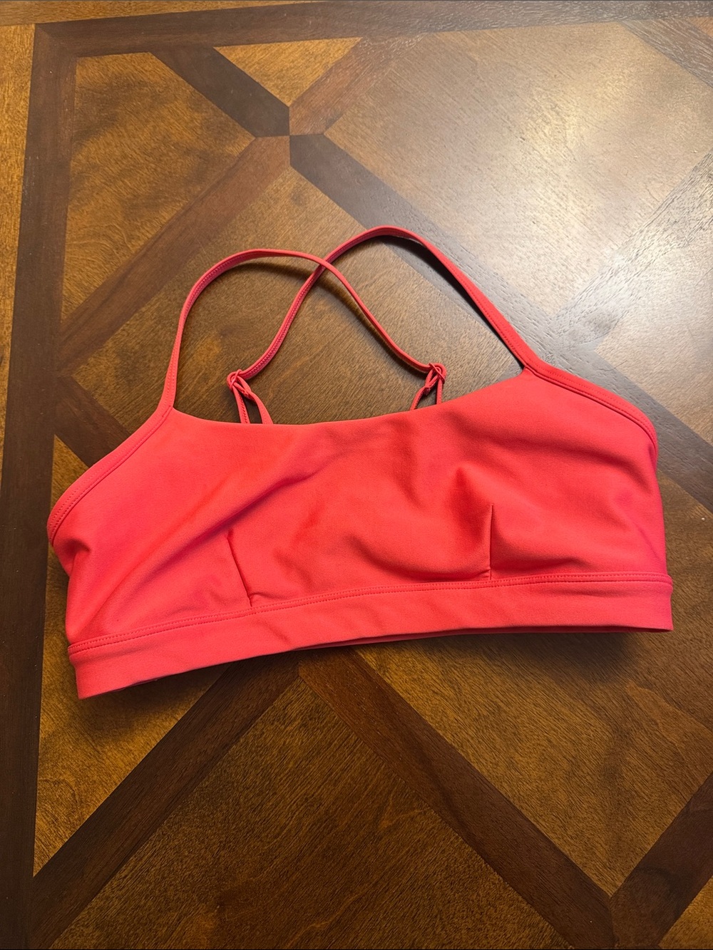 ALO Yoga Coral Pink Strappy Sports Bralette